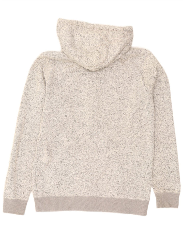 Quiksilver Hættetrøje med lynlås til mænd, stor grå flækket polyester