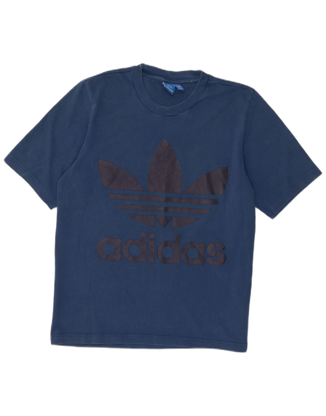 Adidas Herre grafisk T-shirt Top Medium Marineblå Bomuld