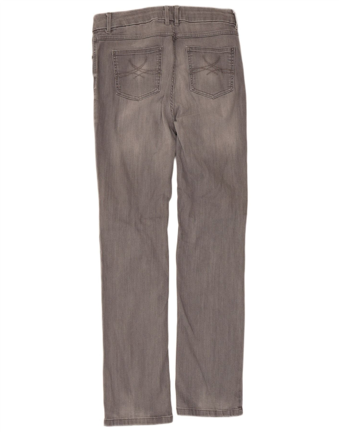 Marks & Spencer Dame Straight Jeans UK 14 Large W32 L31 Grå Bomuld