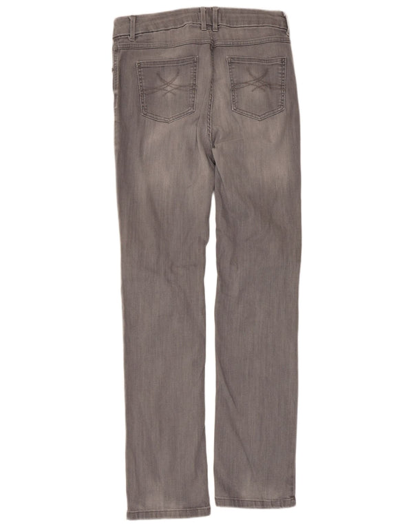 Marks & Spencer Womens Straight Jeans UK 14 Large W32 L31  Grey Cotton