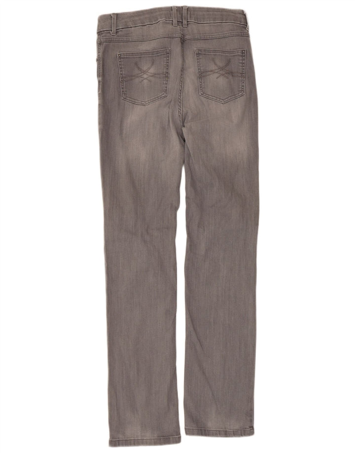 Marks & Spencer Dame Straight Jeans UK 14 Large W32 L31 Grå Bomuld