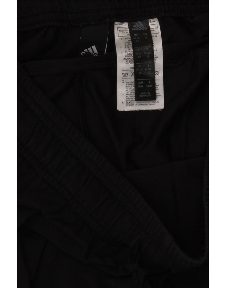 ADIDAS Womens Tracksuit Trousers Joggers UK 12/14 Medium  Black Polyester Vintage Adidas and Second-Hand Adidas from Messina Hembry 