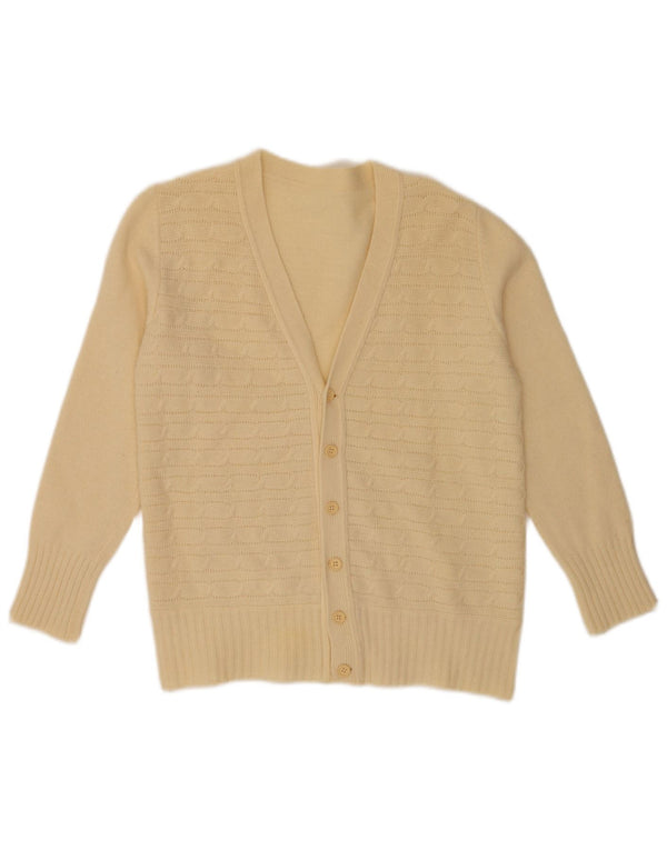 Vintage dame cardigan sweater UK 10 Small Beige