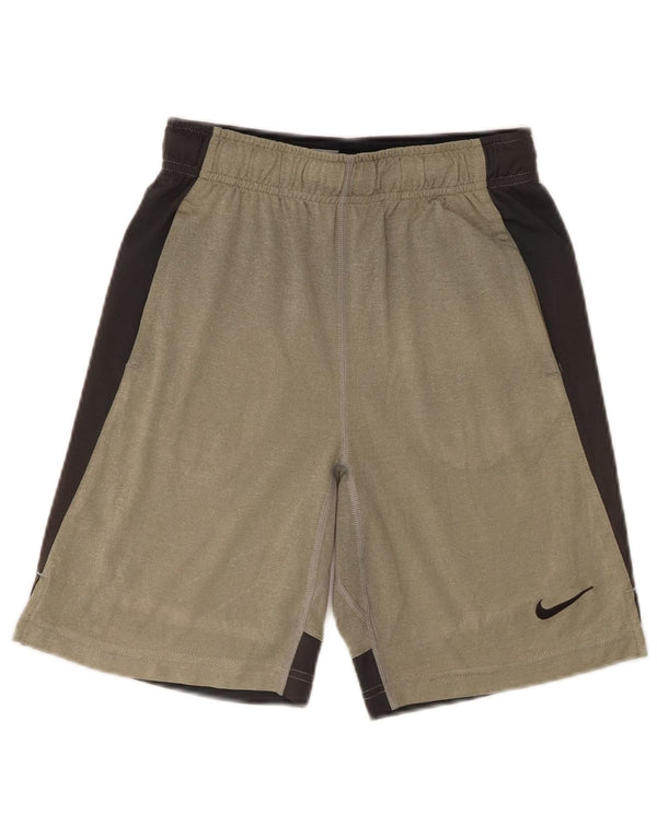 Nike Boys Dri Fit Sportshorts 10-11 år Medium Khaki Colourblock