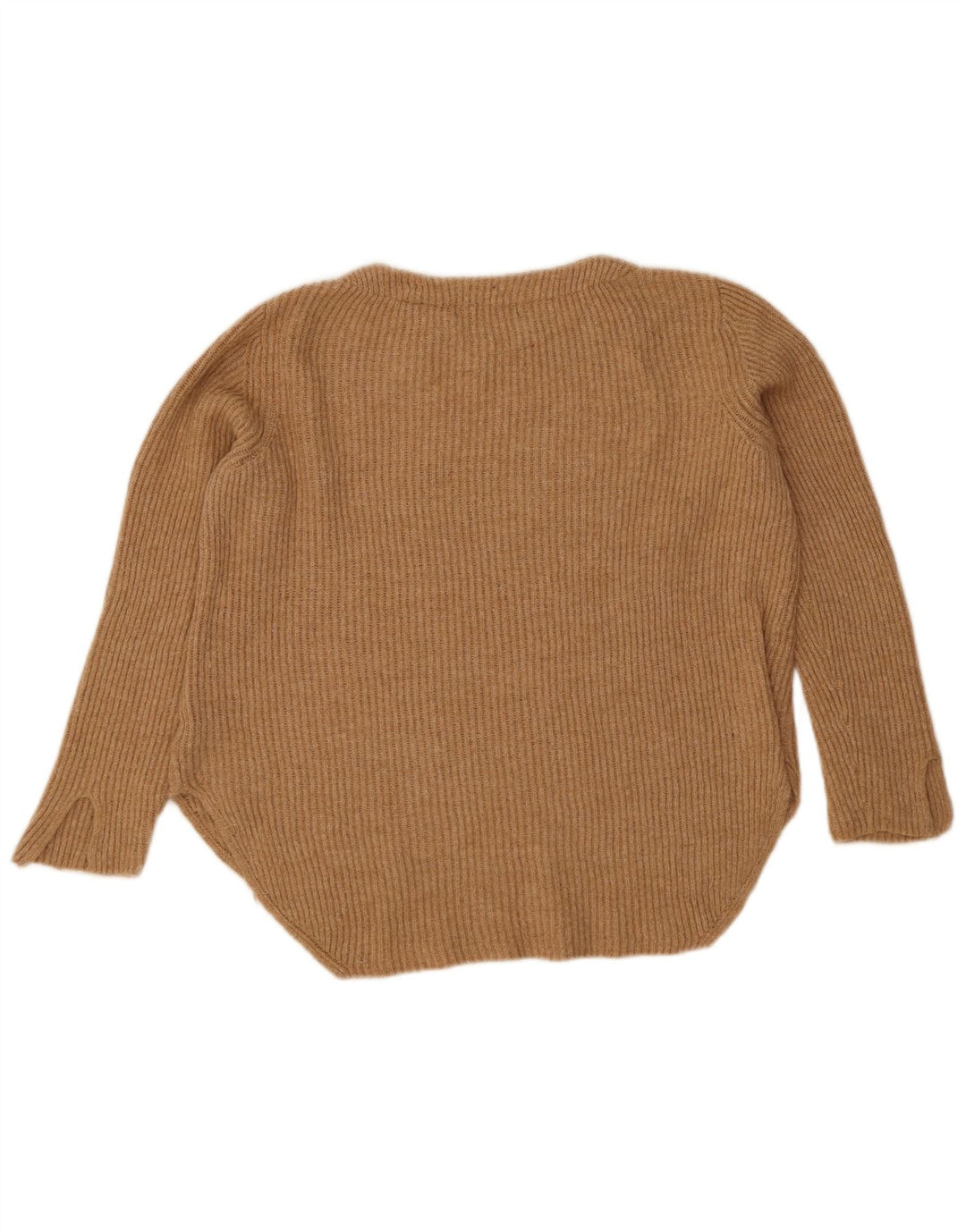 Marks & Spencer Dame Boat Neck Jumper Sweater UK 14 Stor Beige Polyamid