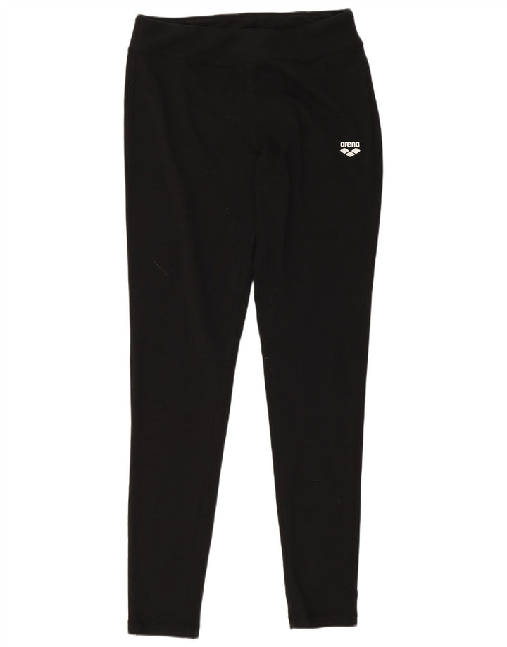 Arena Dame Leggings UK 12 Medium Sort Bomuld
