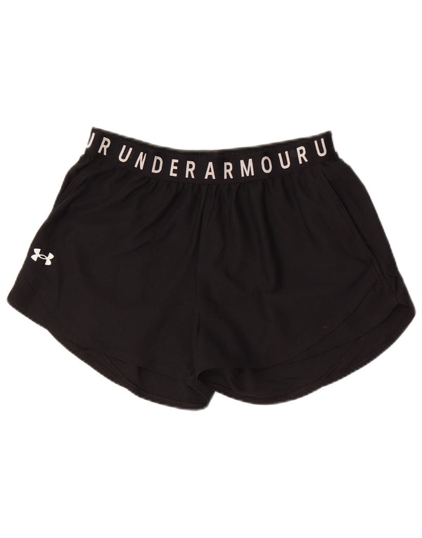 Under Armour Dame Heat Gear Loose Fit Sports Shorts UK 14 Large Black