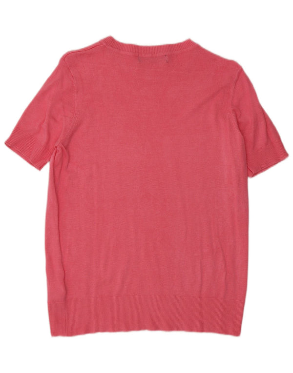 Marks & Spencer Dame Boat Neck Jumper Sweater UK 8 Small Pink