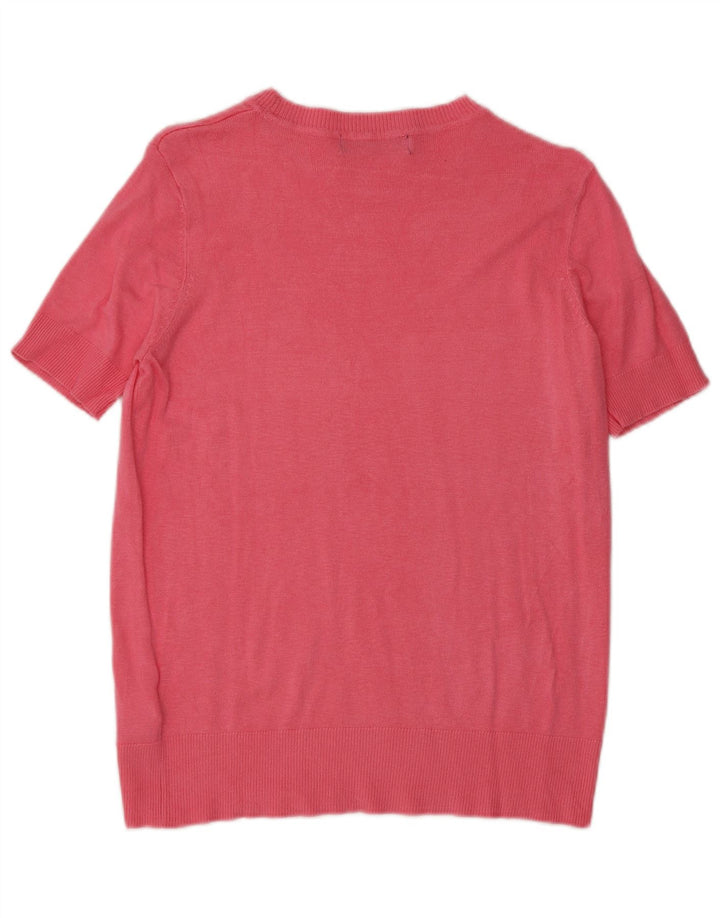 Marks & Spencer Dame Boat Neck Jumper Sweater UK 8 Small Pink