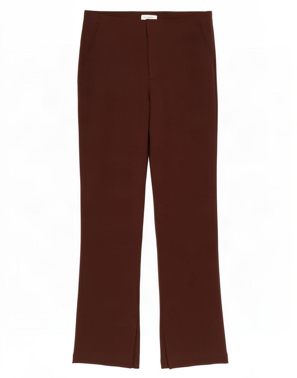Zara Dame Højtalje Bootcut Casual Bukser Large W30 L32 Brun Viscose