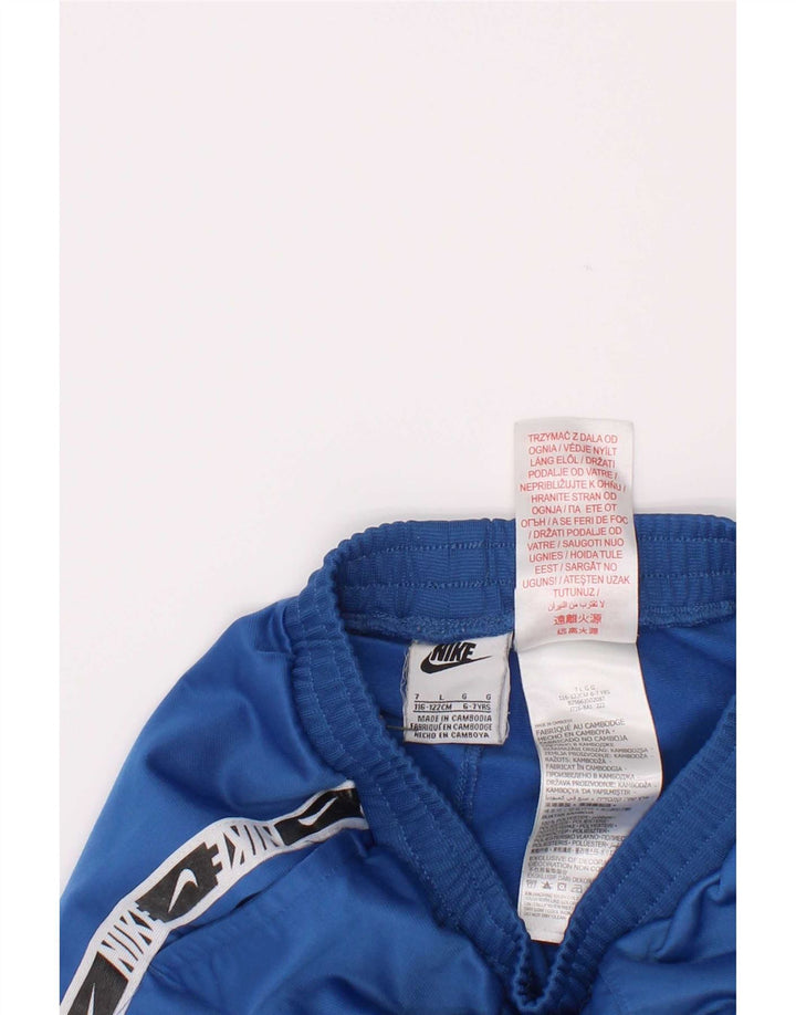 Nike drenge grafiske sportsshorts 6-7 år Large Blue Colourblock Polyester