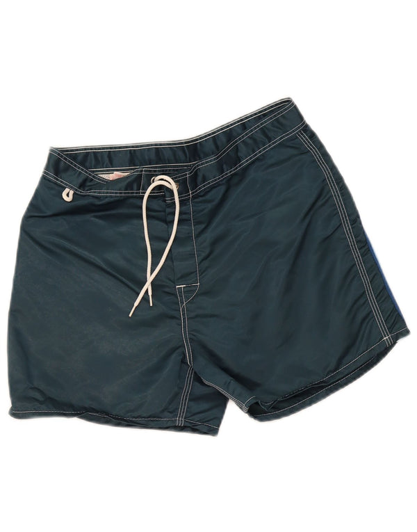 Sundek Herre svømmeshorts Små marineblå stribet nylon