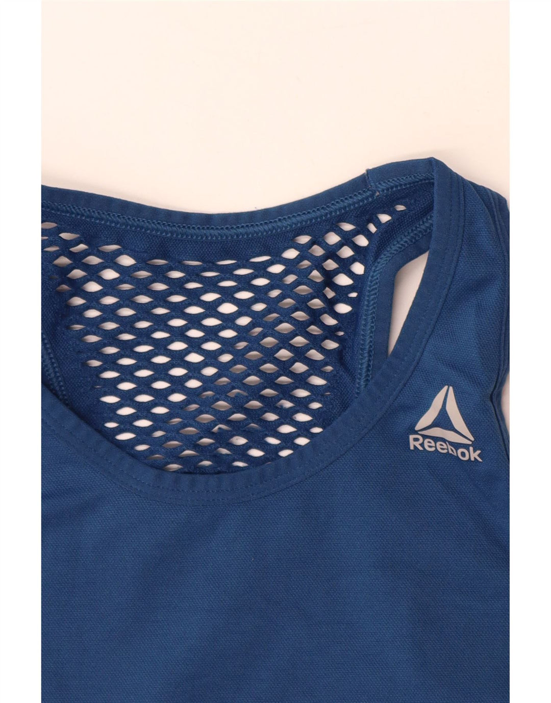 REEBOK Dame Les Mills Grafisk Vest Top UK 8 Small Navy Blue