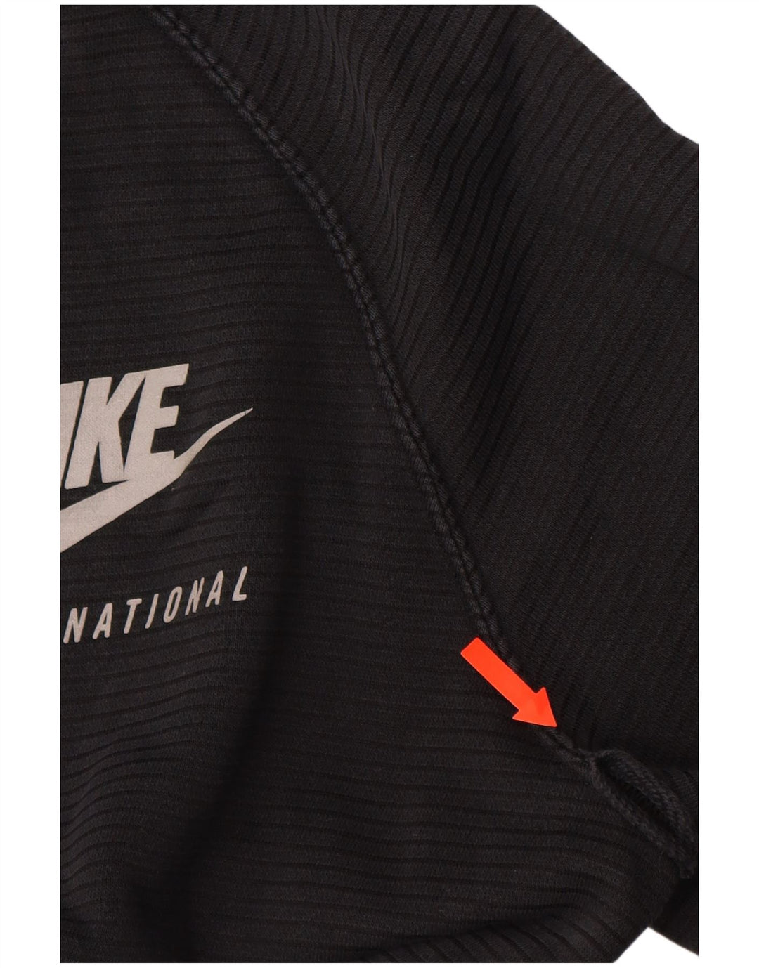 NIKE Sweatshirt til mænd, stor sortstribet bomuld
