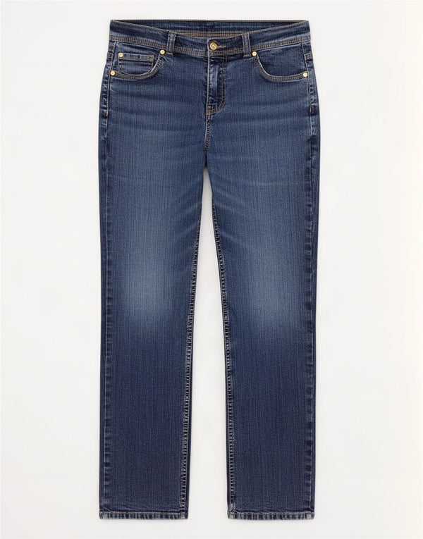 Marks & Spencer Dame Straight Jeans UK 14 Large W32 L29 Blue Cotton