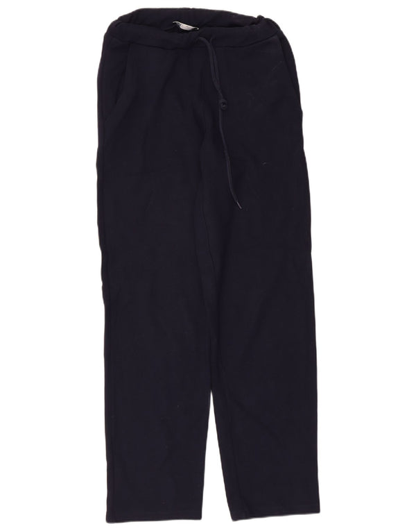Zara Træningsdragtsbukser til kvinder UK 8 Small Navy Blue Viscose