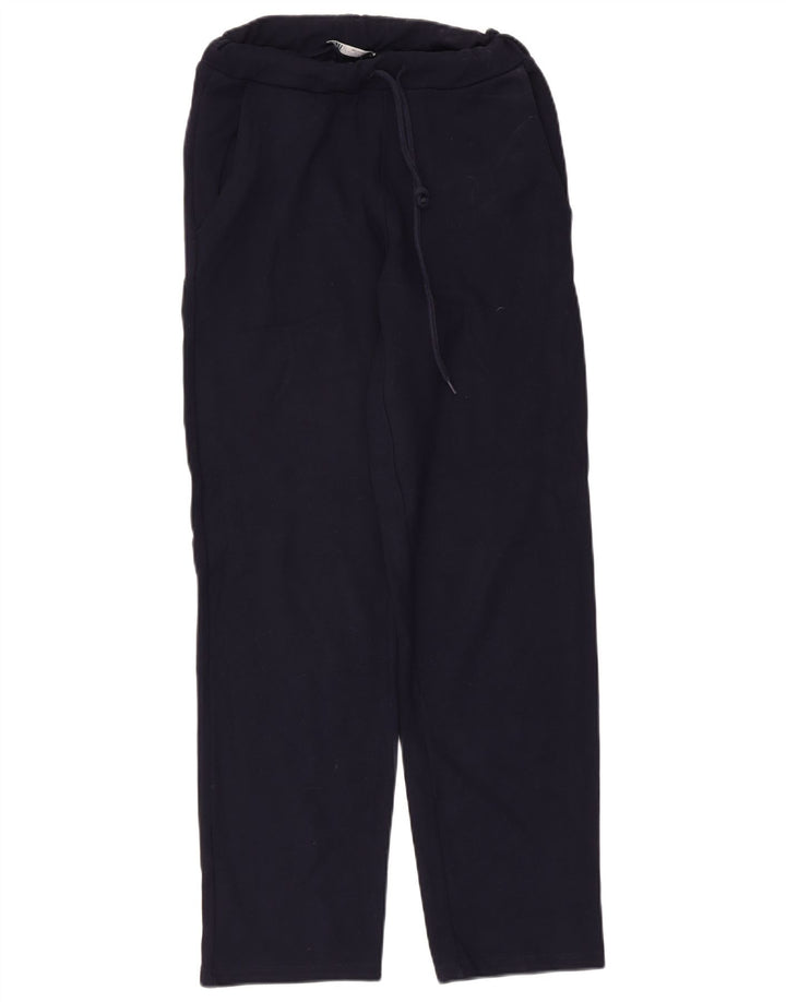 Zara Træningsdragtsbukser til kvinder UK 8 Small Navy Blue Viscose