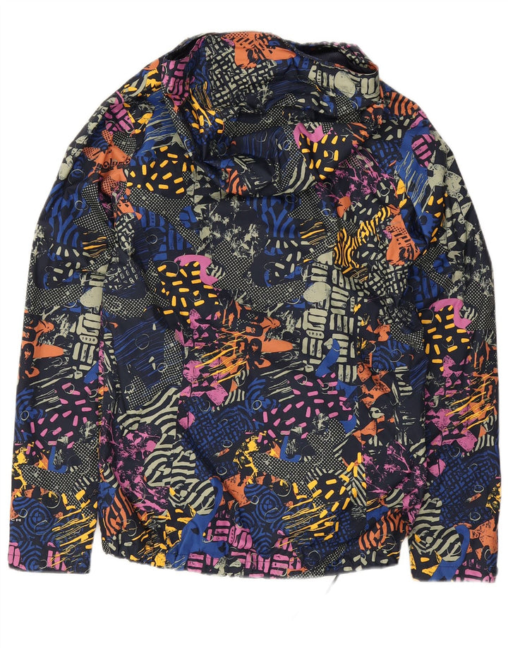 Columbia kvinders abstrakt mønster regnjakke UK 10 Small Multicolored