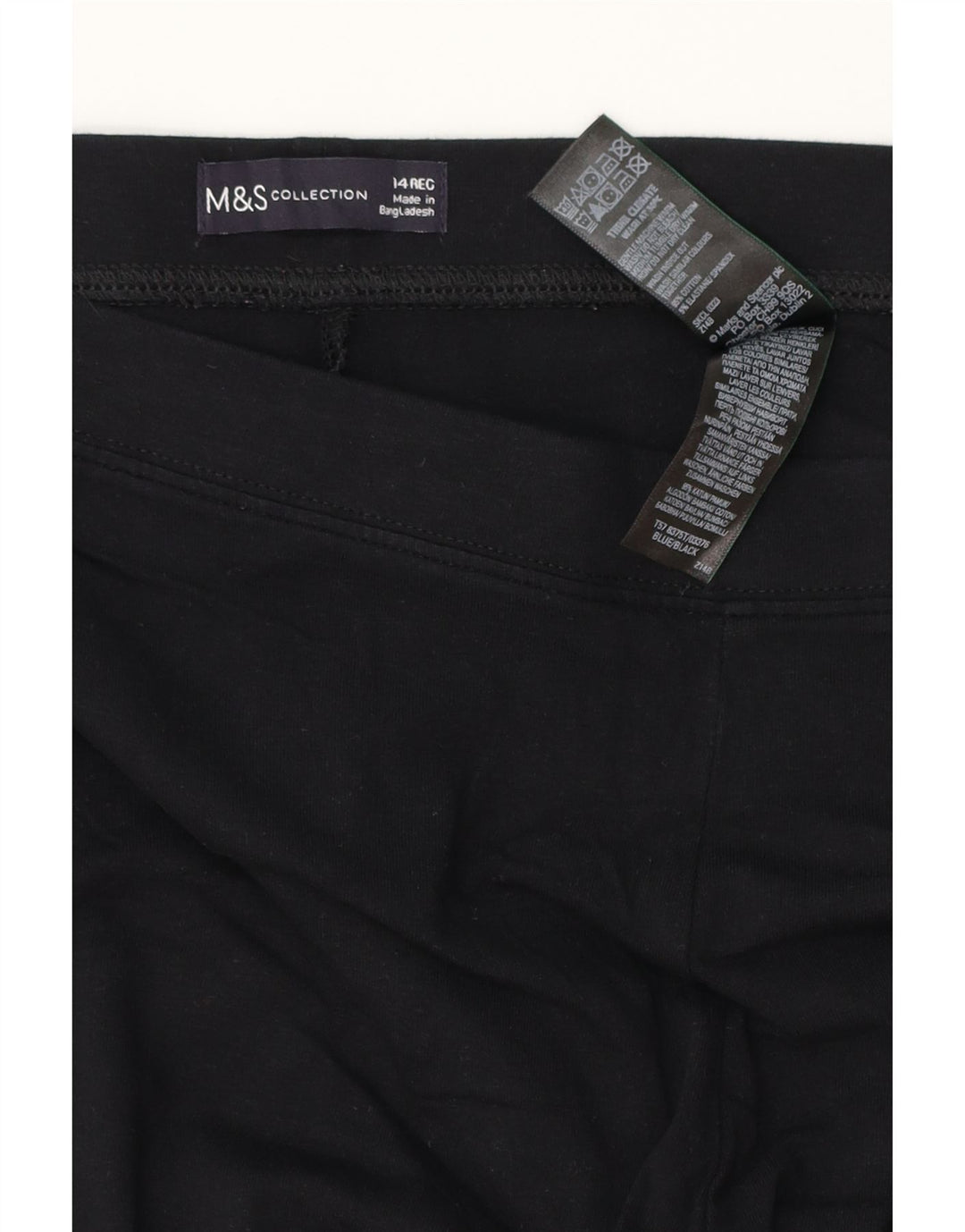 MARKS & SPENCER Leggings til kvinder UK 14 Stor sort bomuld