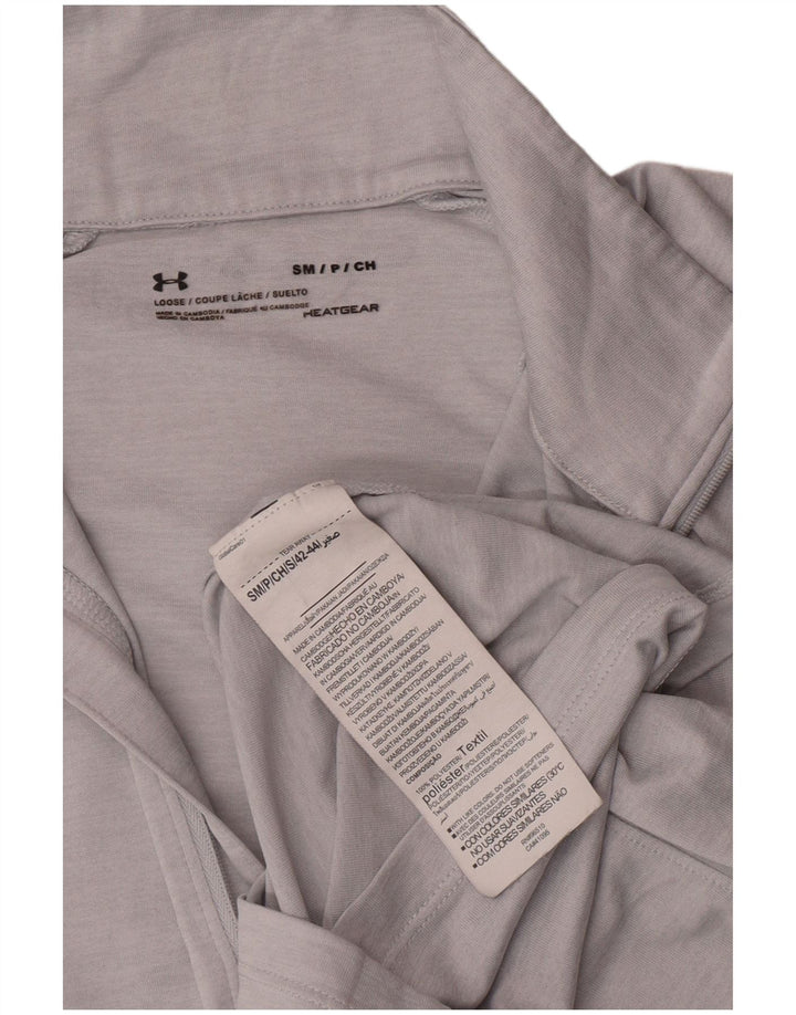 Under Armour Dame Heat Gear Pullover Træningsdragt Top UK 10 Lille Grå