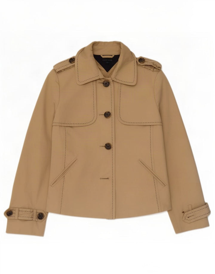 Tommy Hilfiger Militærjakke til kvinder UK 10 Lille Beige Bomuld