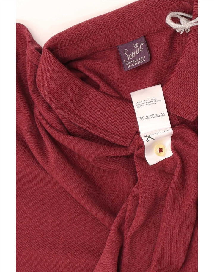 Scout herre poloshirt XL rødbrun bomuld