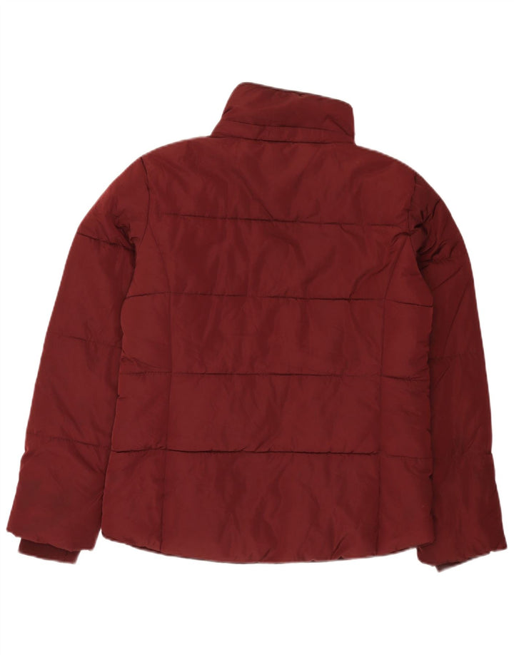 Topshop Dame Oversized Polstret Jakke UK 8 Small Bourgogne Polyester