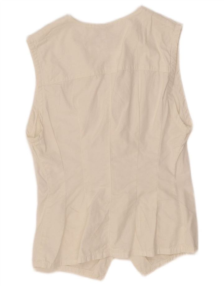RENE LEZARD Damevest UK 12 Medium Hvid Bomuld