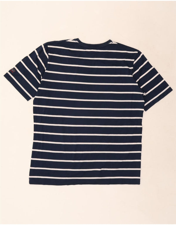 Paul & Shark Herre Yachting T-Shirt Top Mellem marineblå stribet bomuld