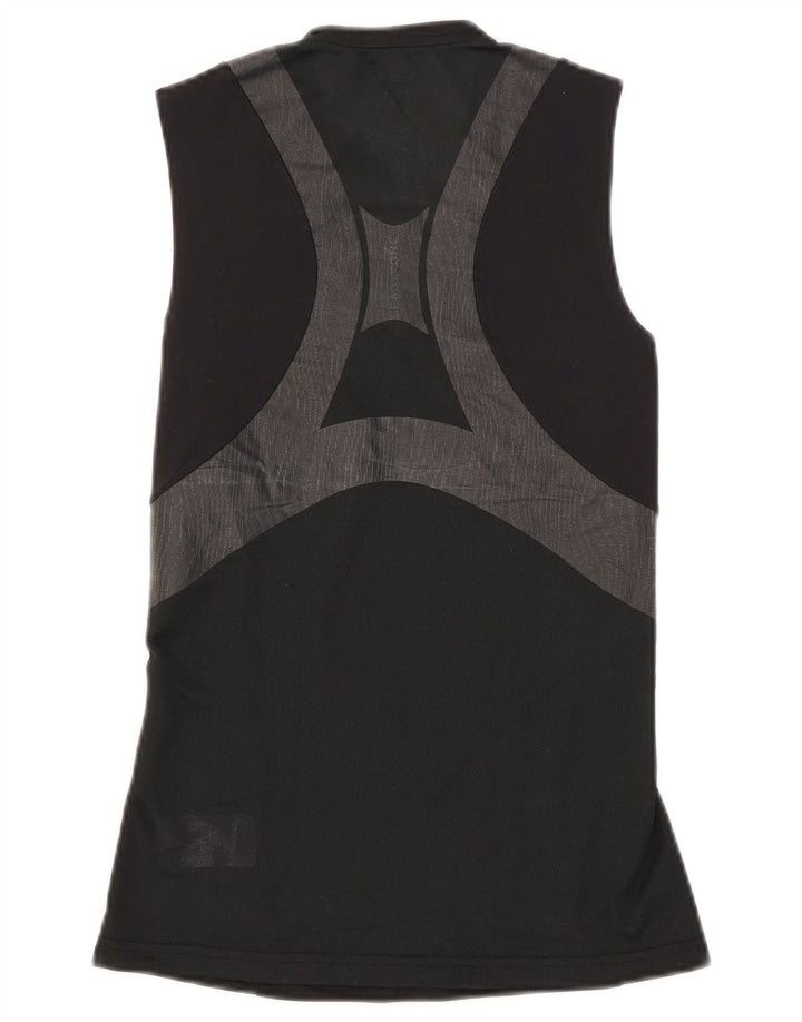 Reebok Damevest Top UK 12/14 Medium Sort Colourblock Bomuld