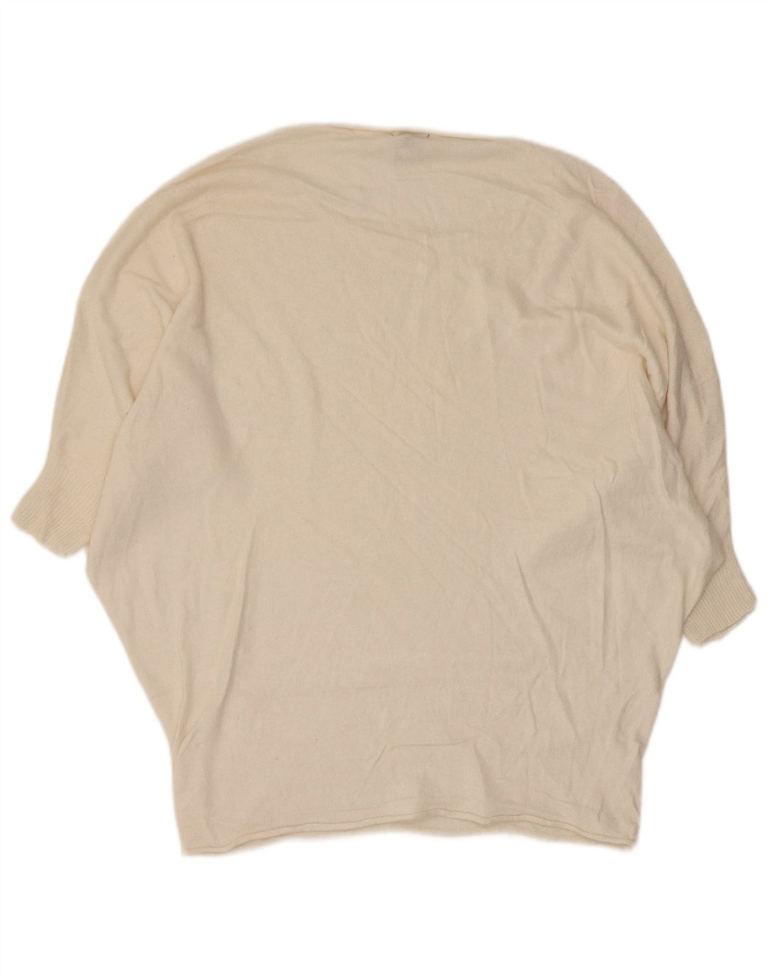 Phase Eight Dame Batwing Boat Neck Jumper Sweater UK 10 Small Off White