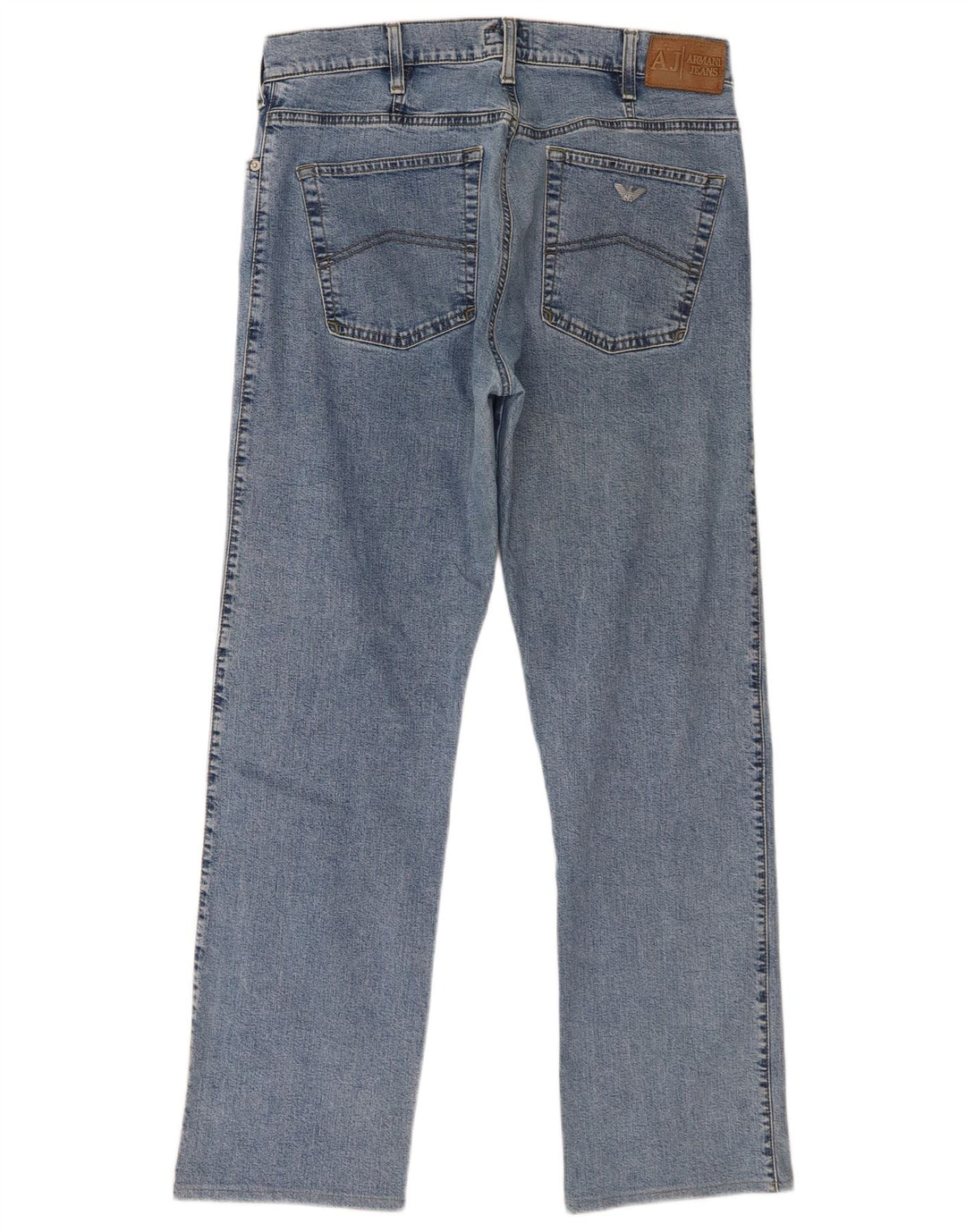 Armani Straight Jeans til mænd W34 L30 Blå Bomuld