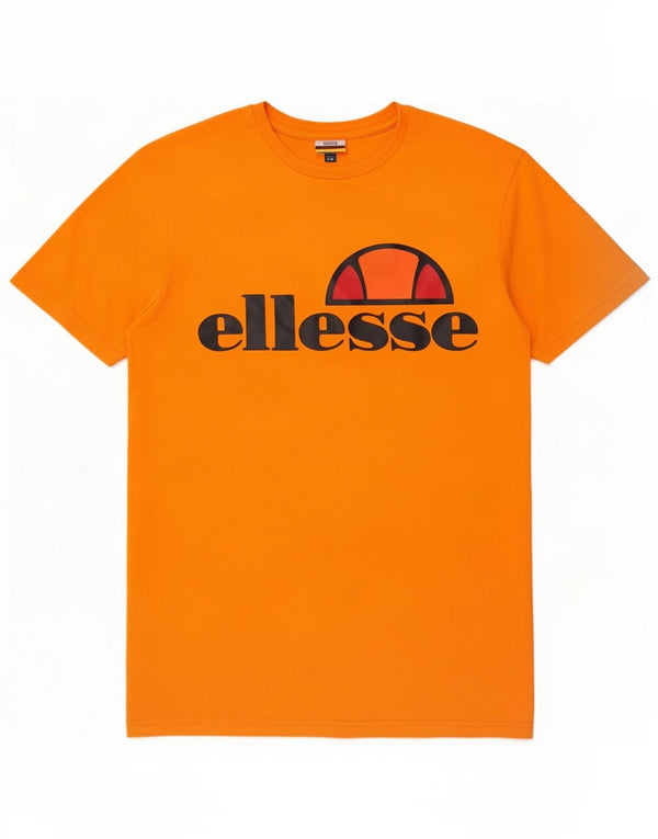 Ellesse Herre Grafisk T-Shirt Top Medium Orange Bomuld