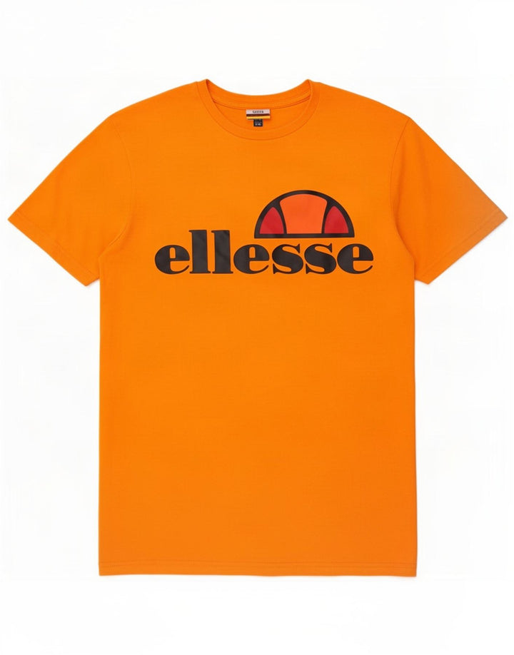 Ellesse Herre Grafisk T-Shirt Top Medium Orange Bomuld