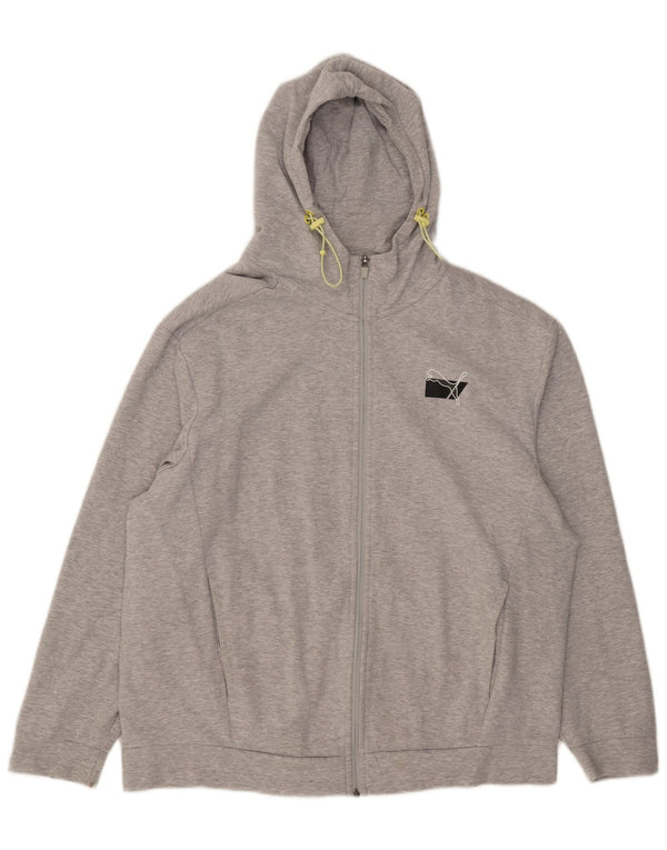 Puma Mens Zip Hoodie Sweater XL Grey Cotton