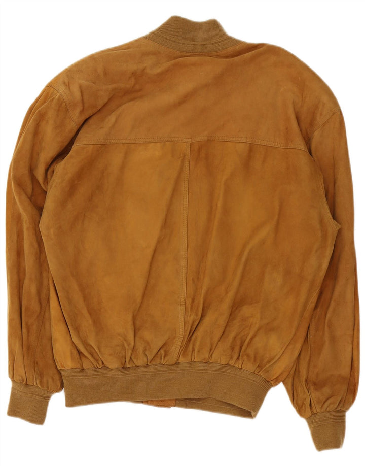 Vintage herre ruskind bomberjakke UK 38 Medium Beige