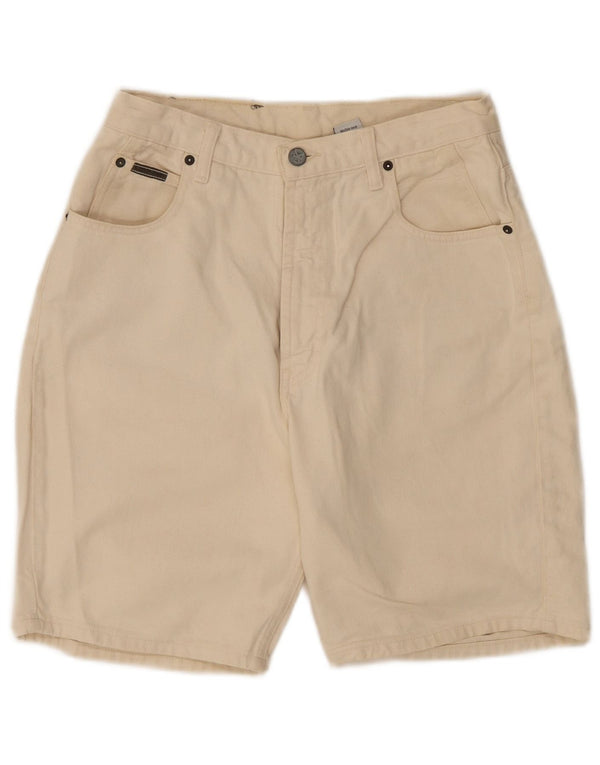 Calvin Klein Mens Denim Shorts Medium W32 Beige Cotton