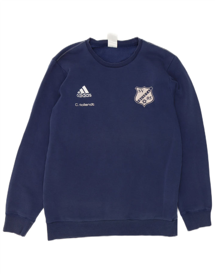 Adidas grafisk sweatshirt til mænd Medium marineblå bomuld