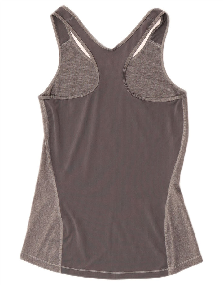 Nike Dame Dri Fit Grafisk Vest Top UK 8 Small Grey Colourblock