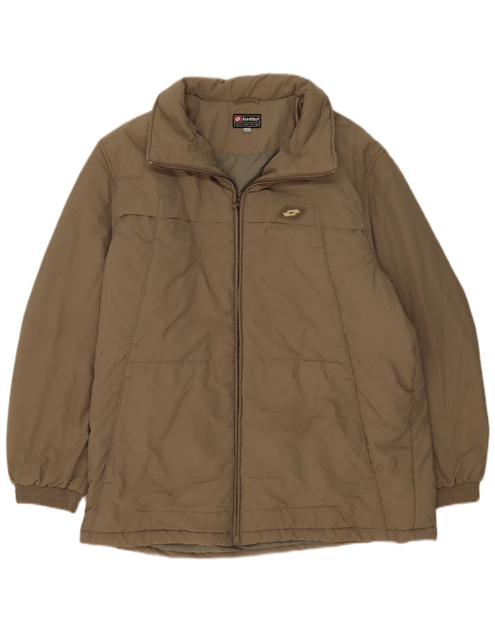 Lotto Herre polstret jakke UK 40 Stor Khaki Nylon