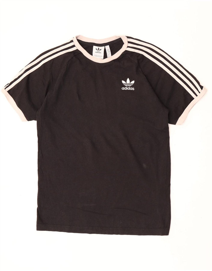 Adidas Herre T-Shirt Top Medium Sort Bomuld