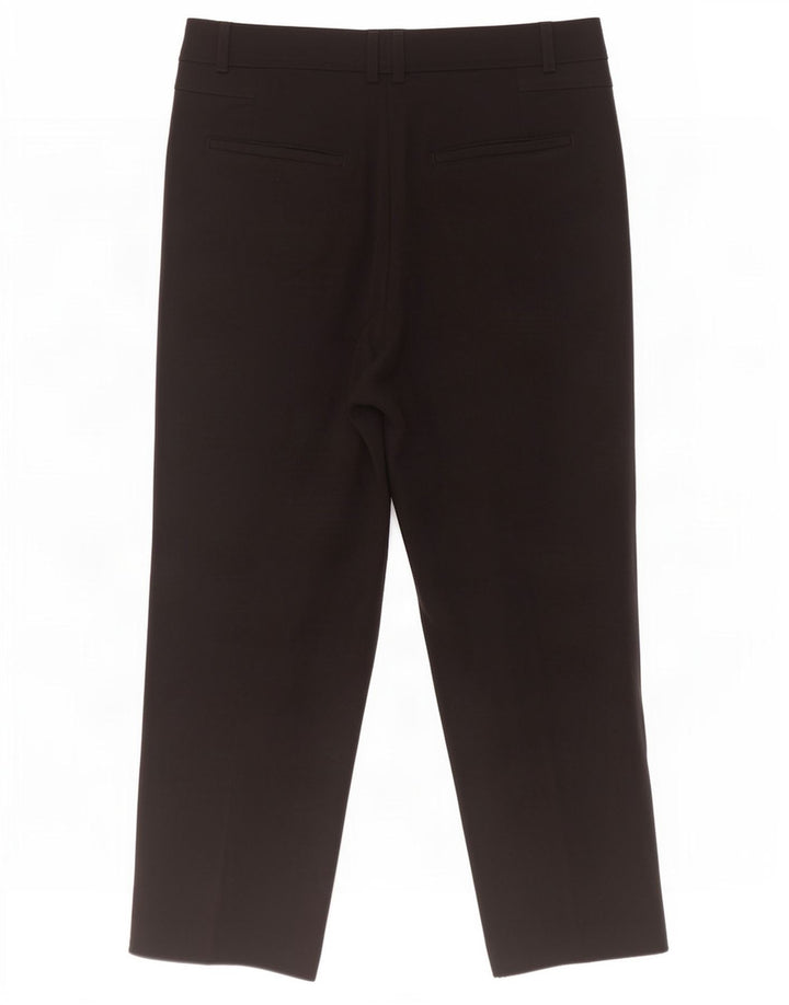 Marks & Spencer Womens Cropped Trousers UK 12 Medium W32 L25 Black