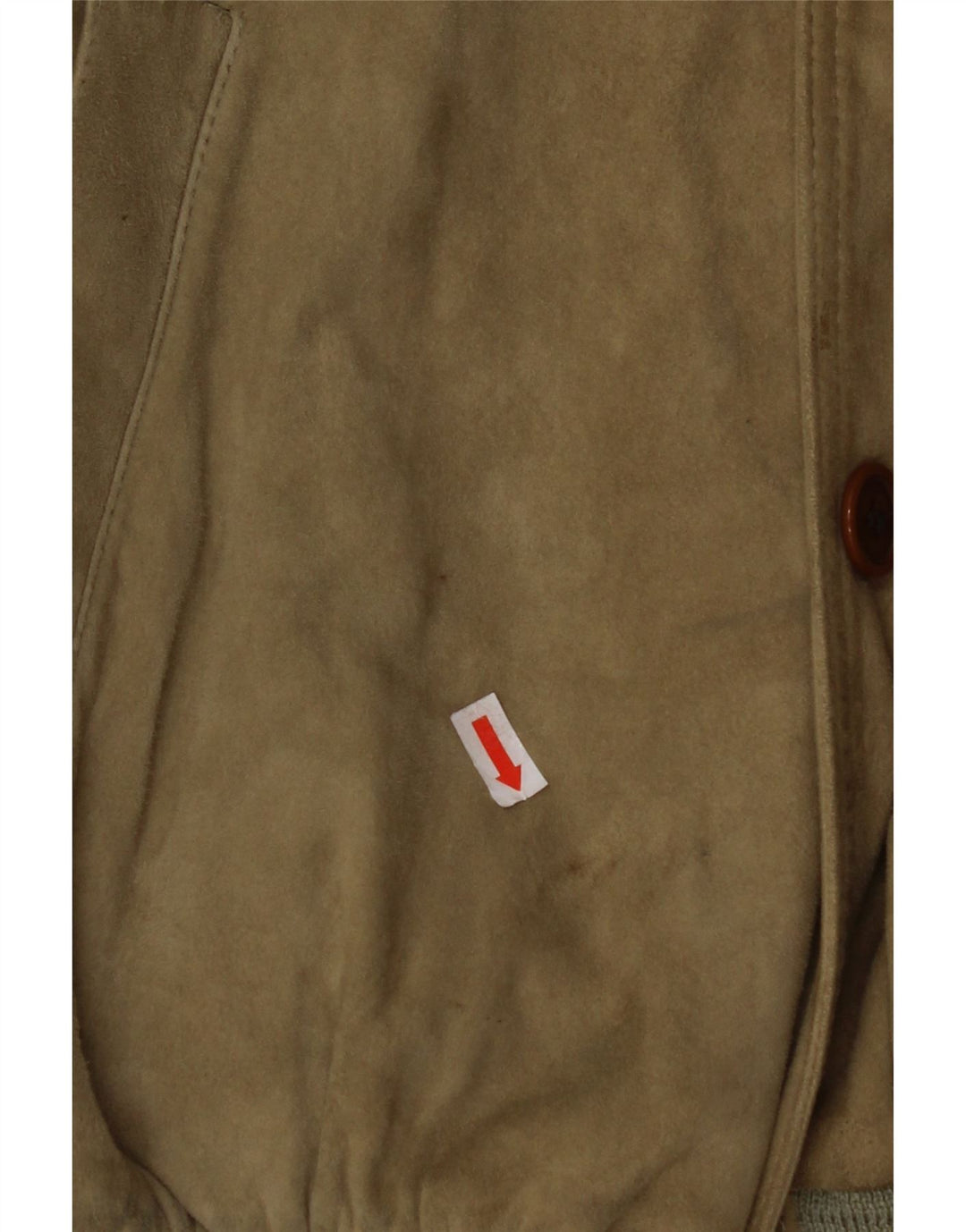 VINTAGE Bomberjakke i ruskind til mænd IT 48 Medium Beige