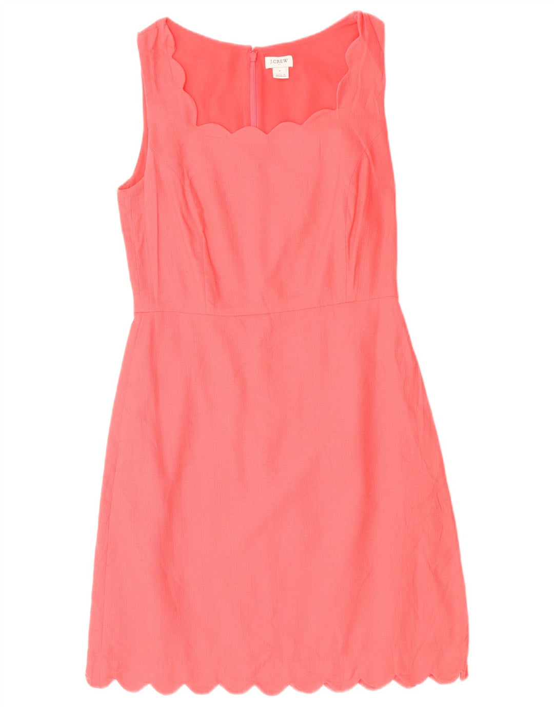 J. CREW Kvinder ærmeløs A-line kjole US 6 Medium Pink Bomuld