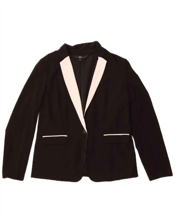MOSSIMO Dame 1 Knap Blazer Jacket UK 16 Stor Sort Colourblock
