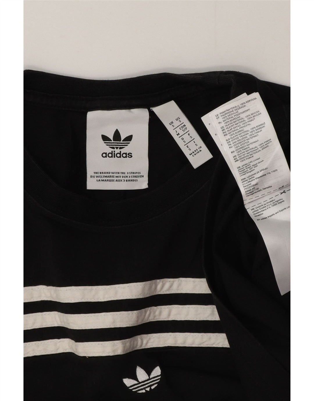 Adidas herre T-shirt top lille sort bomuld