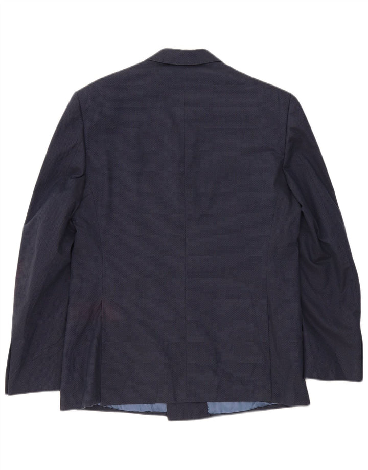 Marks & Spencer Herre Double Breasted Blazer Jacket UK 42 Large Navy Blue