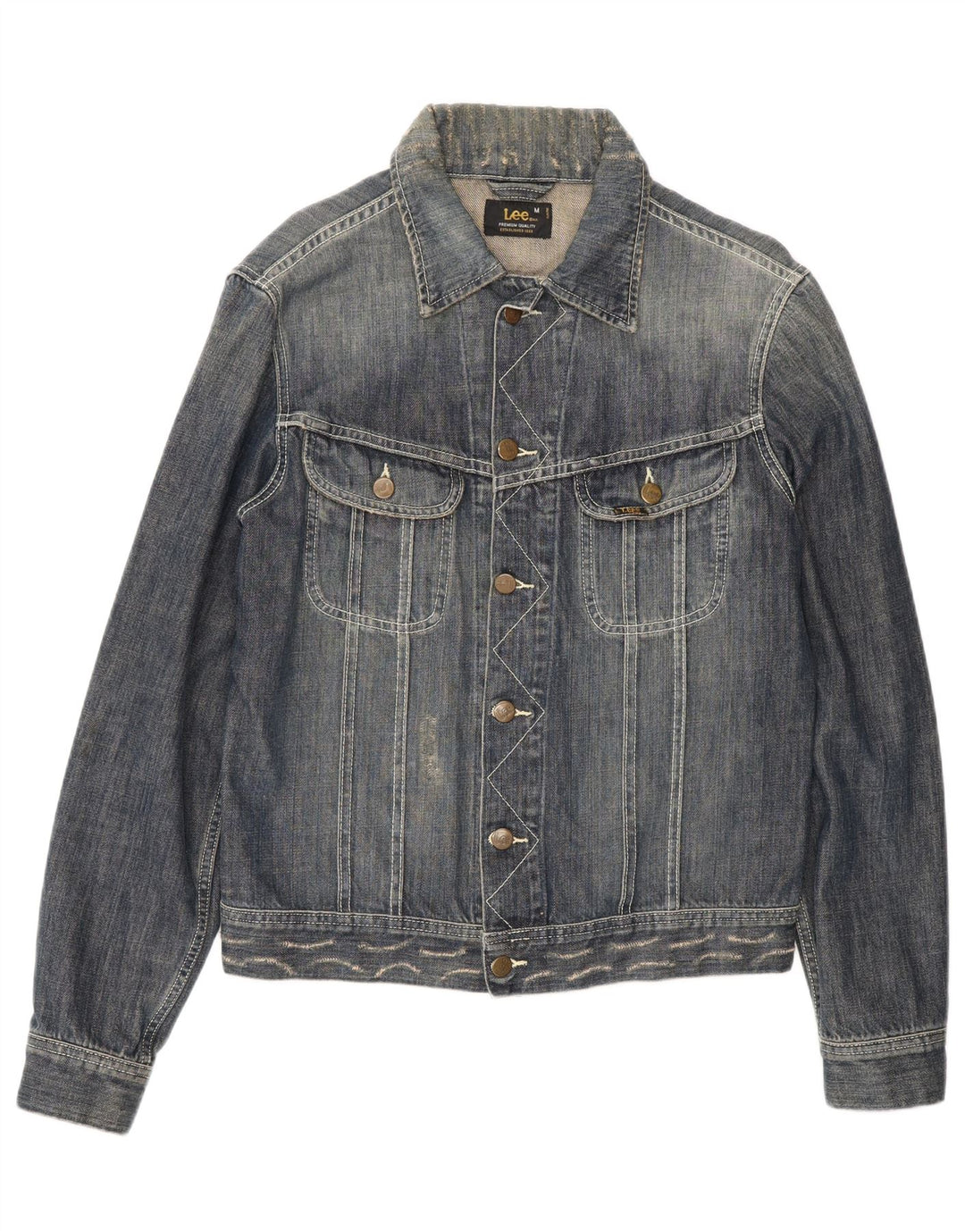 Lee Dame denimjakke UK 14 Medium Blue Cotton
