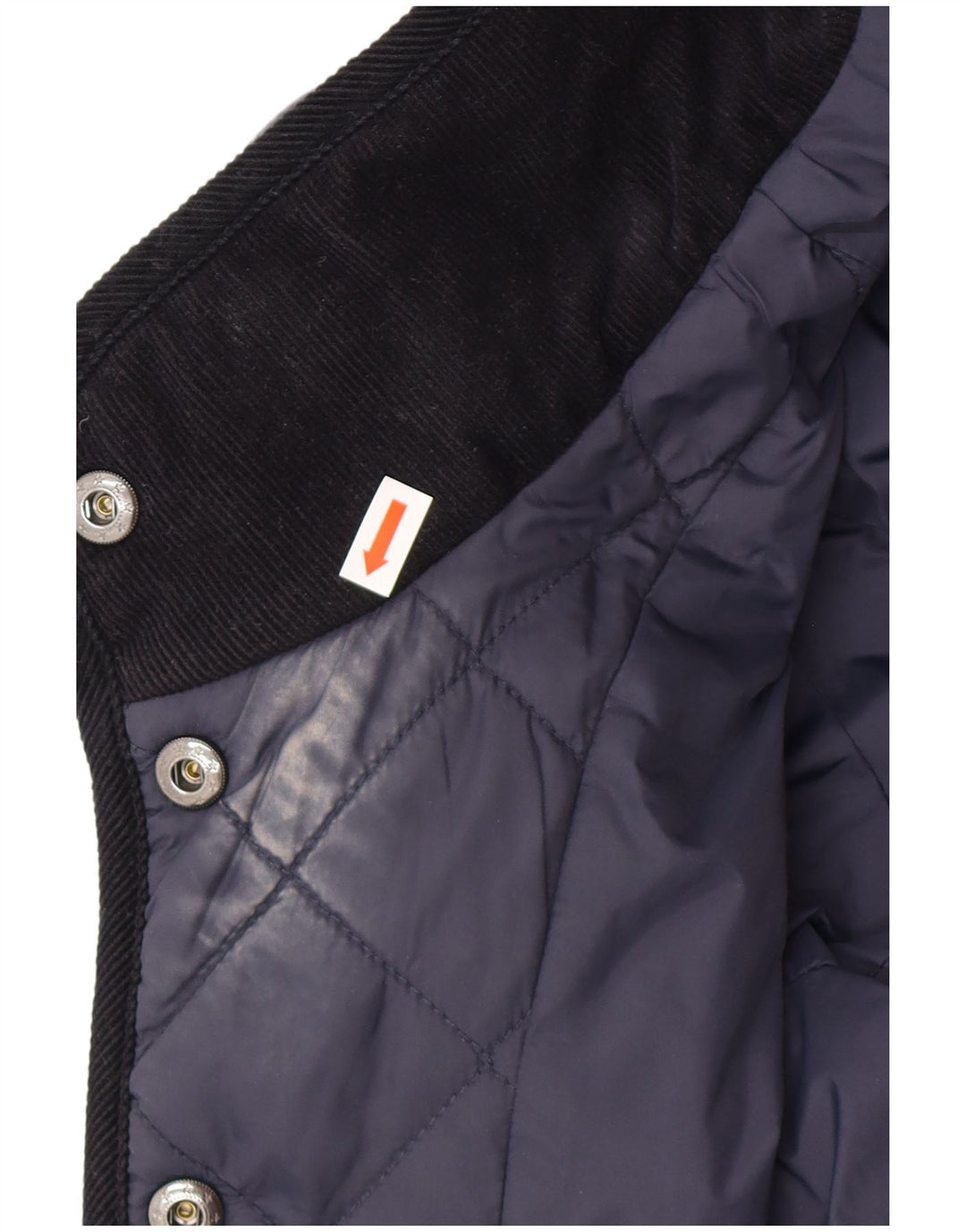 Jaeger Quiltet jakke til kvinder UK 14 Medium Navy Blue Polyester