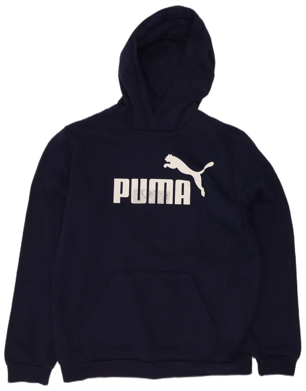 Puma grafisk hættetrøje til drenge 15-16 år marineblå